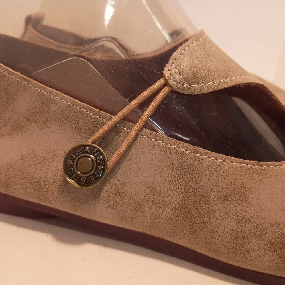 MiniInTheBox Women's Sz 8US/38EU Tan Leather Mary Jane Flats - Picture 6 of 11